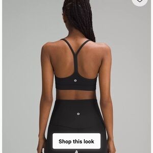 Lululemon black Flow Y bra size 6